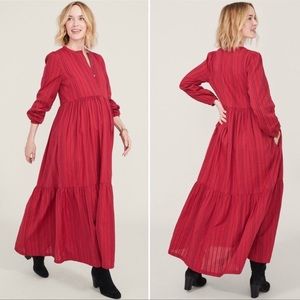 Hatch Katana Dress Red/Plum Stripe Pink Size 0 XS/S 0-2 NWT